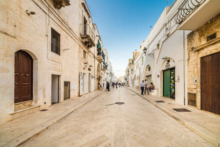 typical white houses of village in Apulia in Italyの写真素材