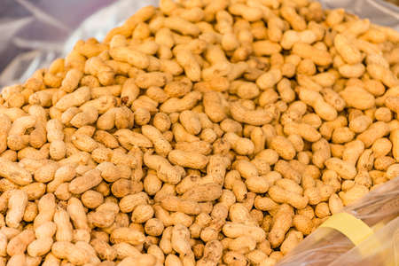 background of peanuts in shell