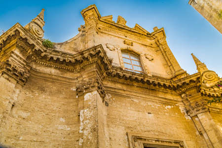 Ancient village church in southern Italyの写真素材