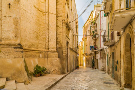 Ancient village road in southern Italyの写真素材