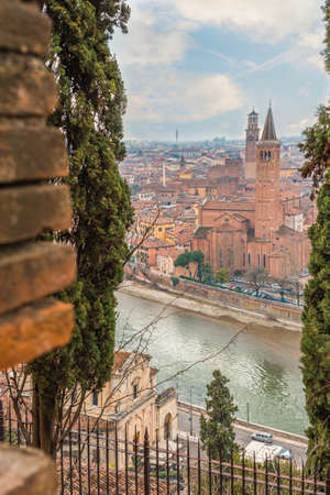 View of Verona in Italyの写真素材