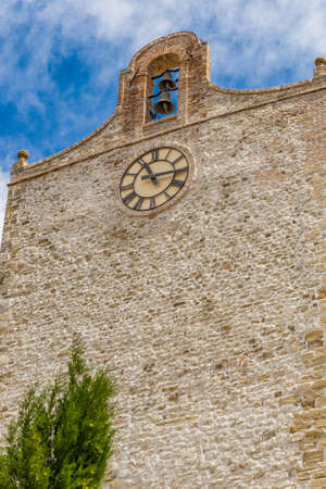 ancient medieval clock towerの写真素材