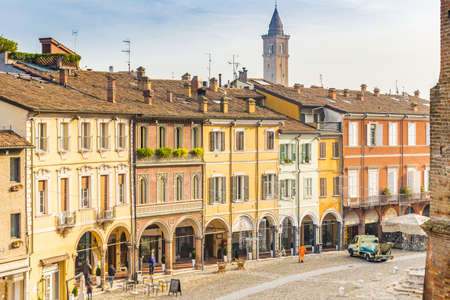 colorful houses of Italian town