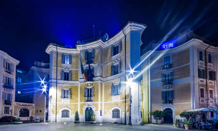 Ancient buildings in street of Romeのeditorial素材
