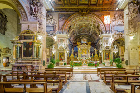 catholic church interior in Rome, Italy