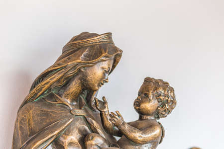 The Blessed Virgin Mary is holding the Holy Child Jesusの写真素材