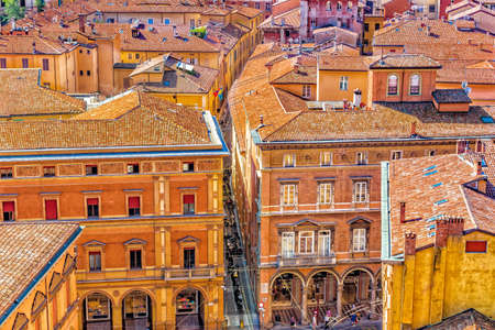 Italy, Bologna, panoramic viewの写真素材