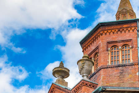 Italian renaissance palace with red bricksのeditorial素材