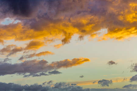 orange cloudy sky at sunset
