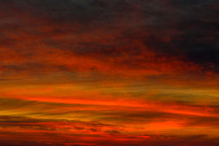 winter sunset in the northern hemisphere