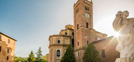 Abbey of Monte Oliveto Maggiore, a Benedectine monastery near Siena in Italyの写真素材