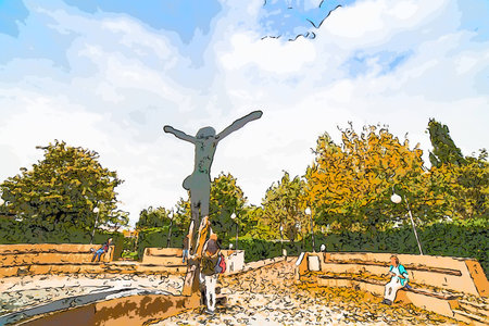 Statue of Jesus Christの写真素材