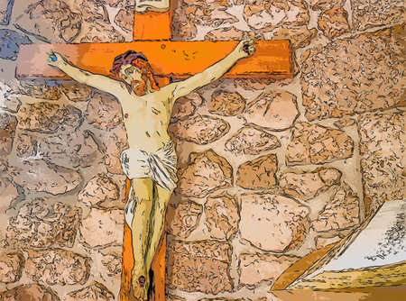 Crucifixion of Jesus Christの写真素材