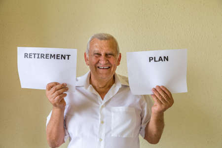 elderly with retirement paln papers