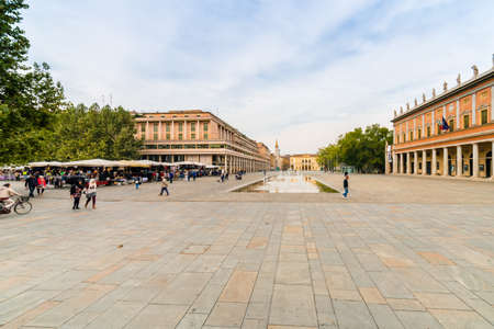 large square in Reggio Emilia in Italy