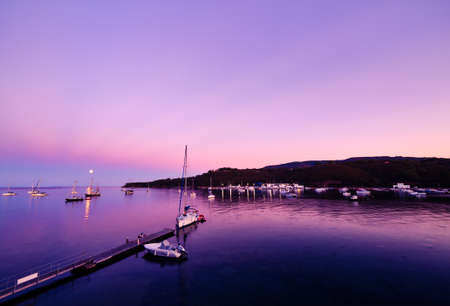 boats in the bay of island in Italyの写真素材