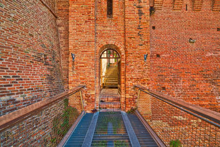 door of medieval castle in Italian country villageのeditorial素材