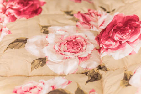 background of flowers on duvetの写真素材