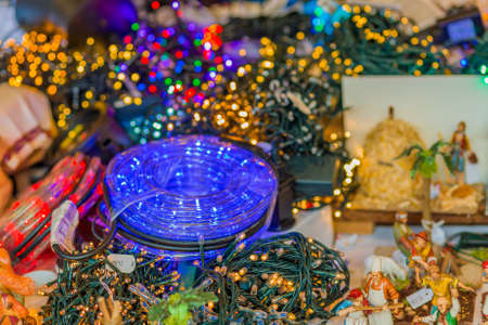Christmas stuff like  decorations and statues of Nativity