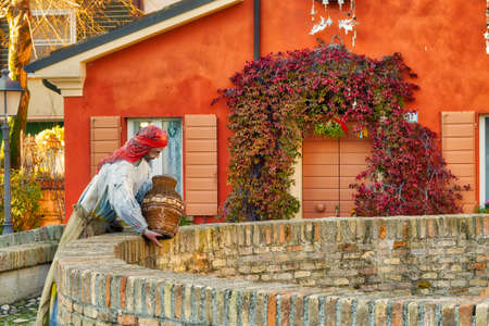 CESENATICO, ITALY - JANUARY 2, 2018:  from the Feast of the Immaculate Conception to Epiphany, the Christmas Nativity Scene in Cesenatico, Italy attracts thousands of touristsのeditorial素材