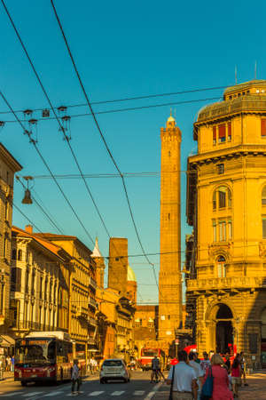 BOLOGNA, ITALY - AUGUST 8, 2016:  People come home after summer hot working dayのeditorial素材
