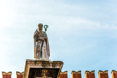 RAVENNA, ITALY - FEBRUARY 15, 2018: Saint Apollinaris was the first bishop of Ravenna in the 1st century A.D.のeditorial素材