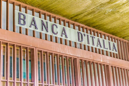 RAVENNA, ITALY - FEBRUARY 15, 2018: The branch of the Bank of Italy in Ravenna ceased its activity in 2009のeditorial素材
