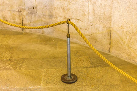 Boundary Rope on Metal standの写真素材