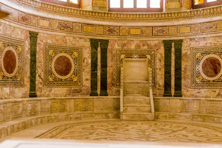 RAVENNA, ITALY - FEBRUARY 25, 2018: the American business magazine Forbes chose Ravenna and its mosaics in Saint Vitalis Basilica as one of the 5 world destinations to visit in 2018のeditorial素材