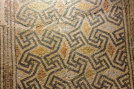 background of ancient Byzantine mosaicの写真素材