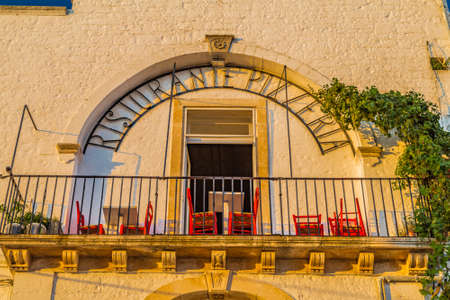 LOCOROTONDO (BA) - AUGUST 27, 2016: Italian Touring Club confirmed to award Locorotondo with Orange Flag, the environmental tourism quality mark because of excellent offer and quality hospitalityのeditorial素材