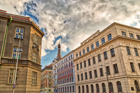 ancient buildings in the historical center of Pragueのeditorial素材
