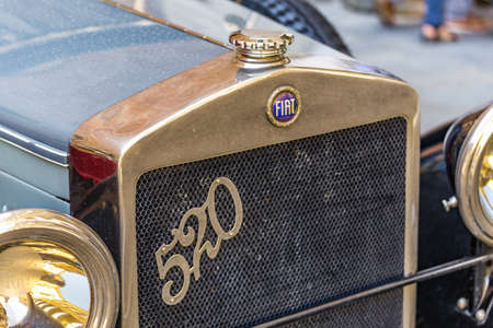 FAENZA (RA), ITALY - JUNE 9, 2018: a   FIAT 520 car shows in historic cars rally Autogirovagandoのeditorial素材