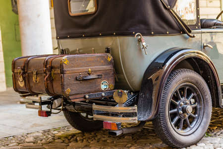 FAENZA (RA), ITALY - JUNE 9, 2018: a   FIAT 520 car shows in historic cars rally Autogirovagandoのeditorial素材