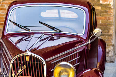 FAENZA (RA), ITALY - JUNE 9, 2018: a  car shows in historic cars rally Autogirovagandoのeditorial素材