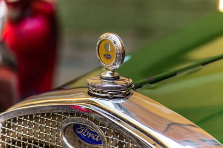 FAENZA (RA), ITALY - JUNE 9, 2018: a FORD convertible car shows in historic cars rally Autogirovagandoのeditorial素材