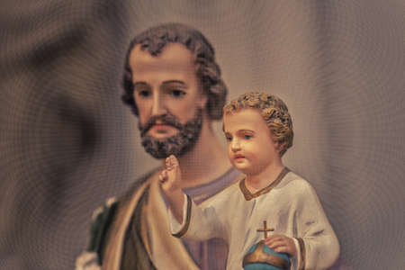 statues of Saint Joseph and Holy Child Jesusのeditorial素材
