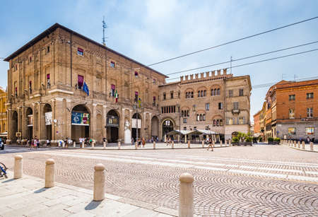 PARMA, ITALY â€“ AUGUST 23, 2018: Tourists are walking and enjoying the charming historic...