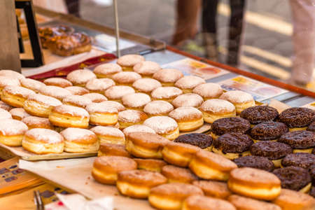 Austrian Doughnuts for sale in street marketの写真素材