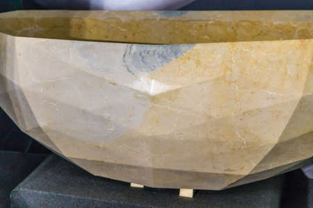 BOLOGNA (ITALY), SEPTEMBER 28, 2018: light is enlightening luxurios sanitary ware from NERINEA at CERSAIE, international exhibition of ceramic tile and bathroom furnishingsのeditorial素材