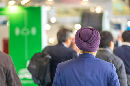 BOLOGNA, ITALY â€“ NOVEMBER 10, 2018:  people visiting the fair of EIMA 2018,  International...