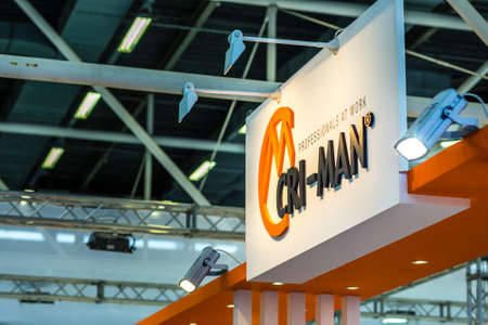 BOLOGNA, ITALY â NOVEMBER 10, 2018: light is enlightening sign at EIMA 2018,  International Agricultural and
Gardening Machinery Exhibitionのeditorial素材