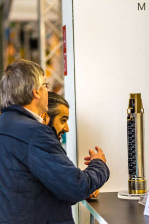 BOLOGNA, ITALY â€“ NOVEMBER 10, 2018:  people visiting the fair of EIMA 2018,  International...