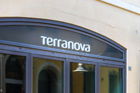 RAVENNA, ITALY - SEPTEMBER 12, 2018: light is enlightening logo on storefrontのeditorial素材