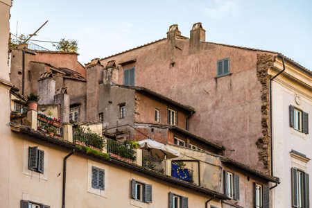 terraces of ancient houses in Rome