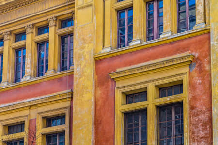 windows of ancient buildings of Rome