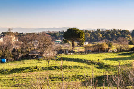 astounding view of cityscape of Romeの写真素材