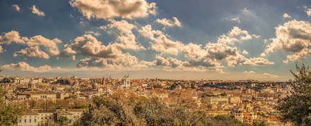 breathtaking view of cityscape of Romeの写真素材