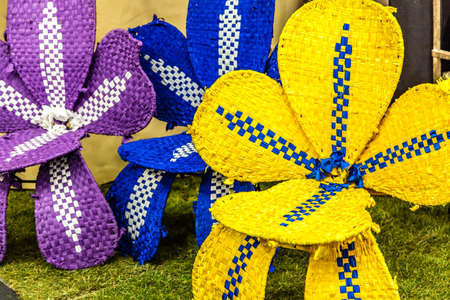 MODENA, ITALY â FEBRUARY 15, 2019:  Unusual vintage artworks offered for sale by antique dealers in Petra Fair, antique furniture, decoration and design for parks and gardensのeditorial素材