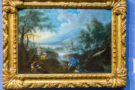 MODENA, ITALY â FEBRUARY 15, 2019: Priceless  artworks offered for sale by antique dealers during Modenantiquaria the most visited high quality antiques fair in Italyのeditorial素材